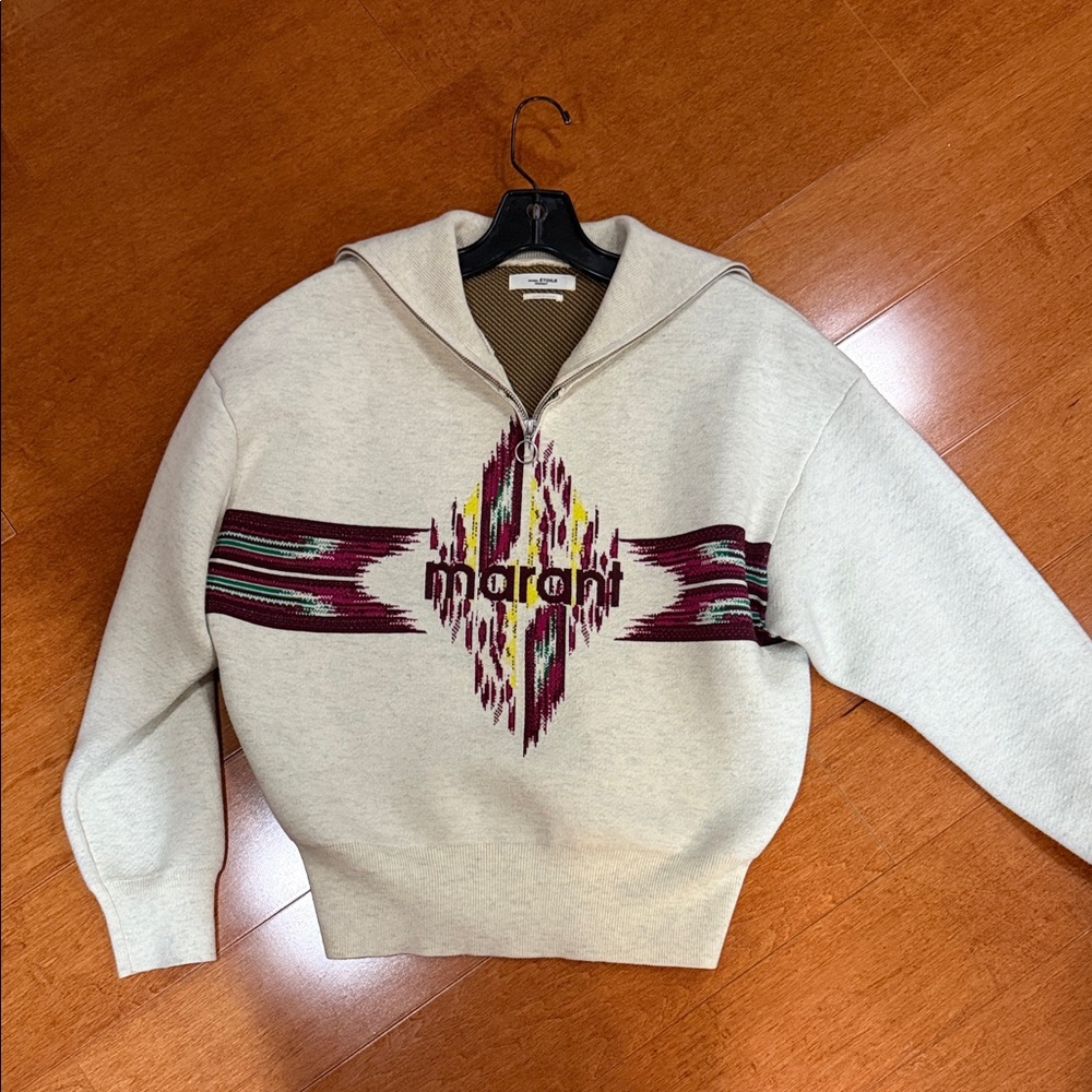 [marant] half zip knit sweater